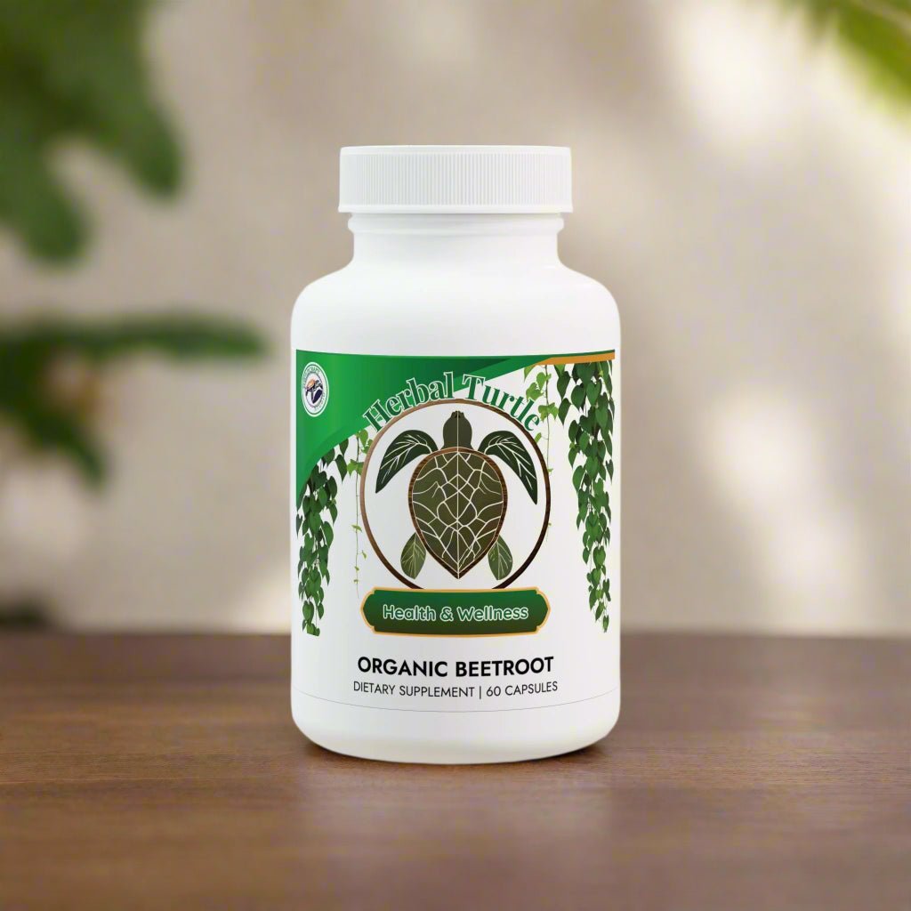 Herbal Turtle: Beet Boost – Organic Beetroot Supplement (60 Capsules, 1300mg per Serving) - TurtleCraft Studio