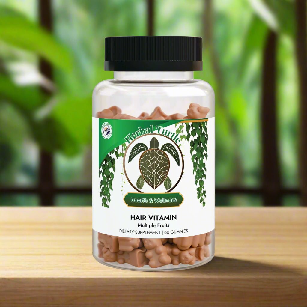 Herbal Turtle: Flow & Glow Hair Vitamin Gummies – 60 Count - TurtleCraft Studio | TurtleCraft Studio