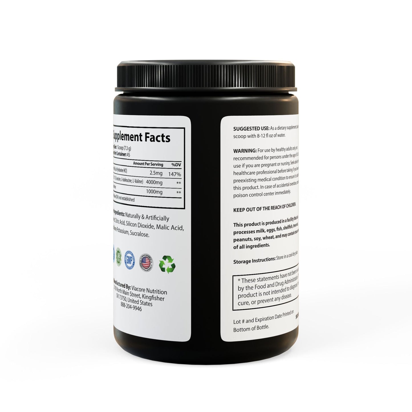 Herbal Turtle: Power Surge BCAA – Watermelon (325g, 45 Servings) - TurtleCraft Studio | TurtleCraft Studio