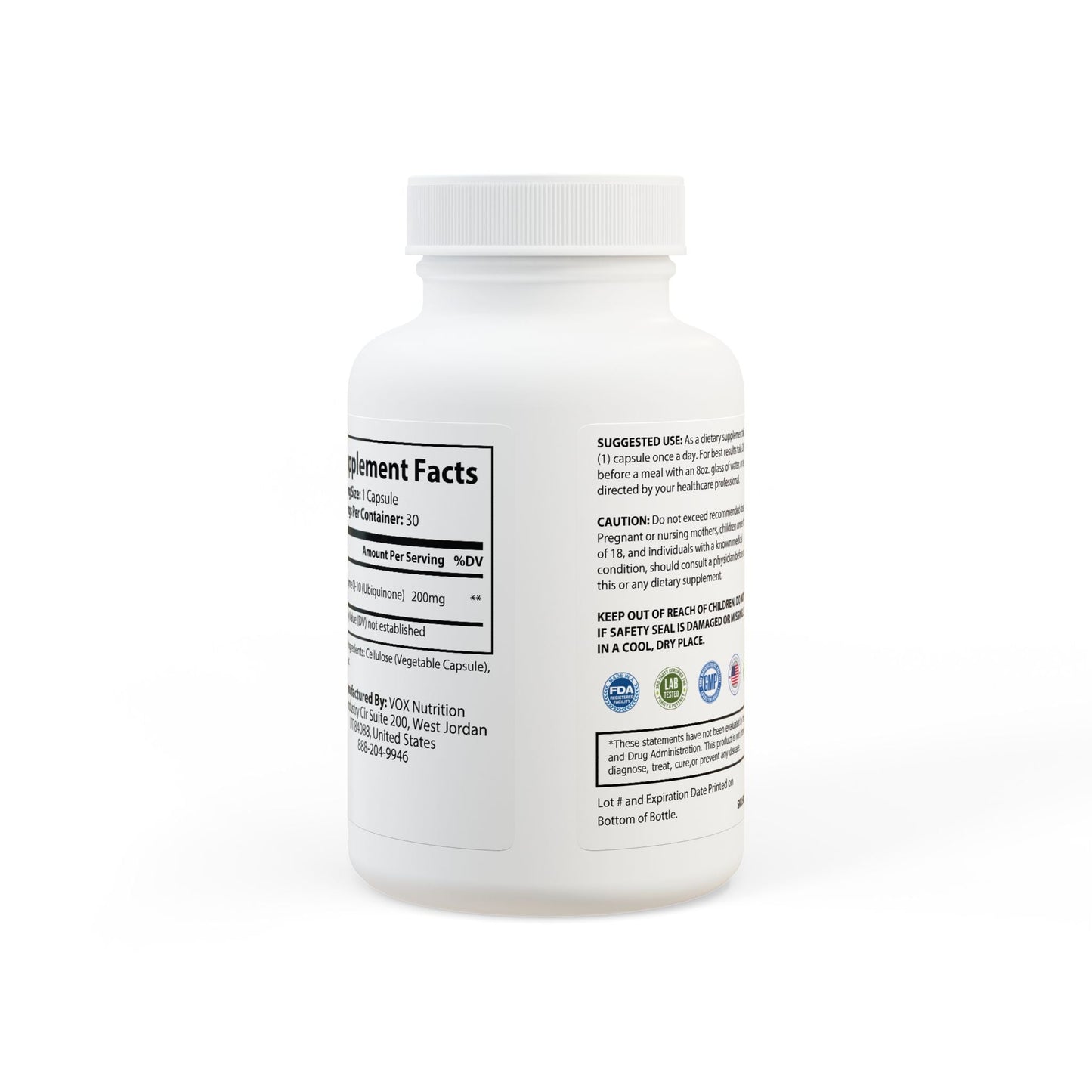 Herbal Turtle: VitalCore – CoQ10 (Ubiquinone) (200mg - 30 Capsules) - TurtleCraft Studio | TurtleCraft Studio