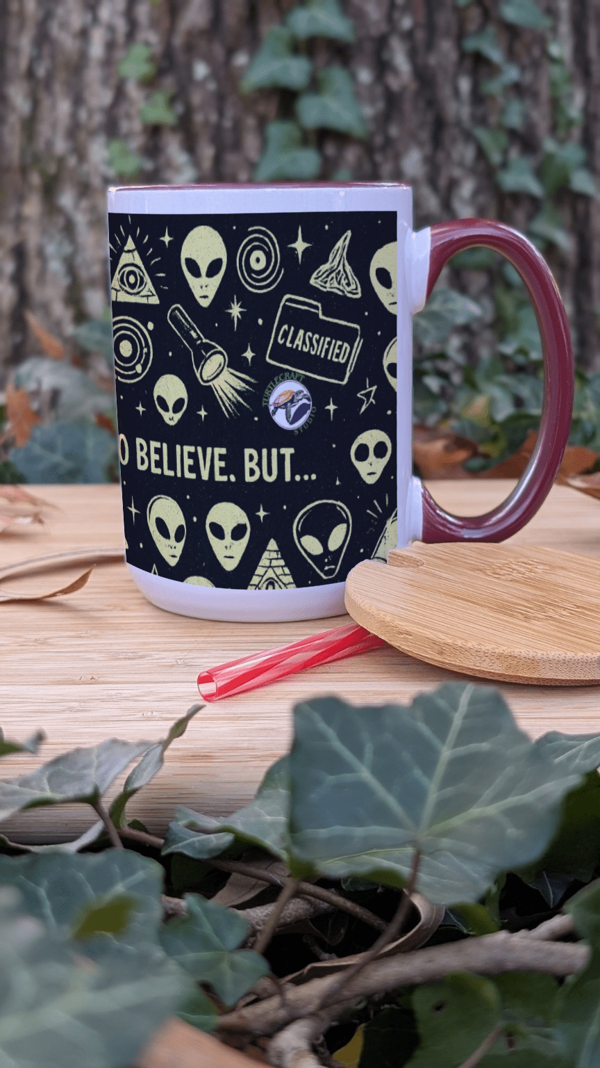 I Want to Believe (But...) – 15oz Ceramic Mug (Wrap Design) - TurtleCraft Studio | TurtleCraft Studio