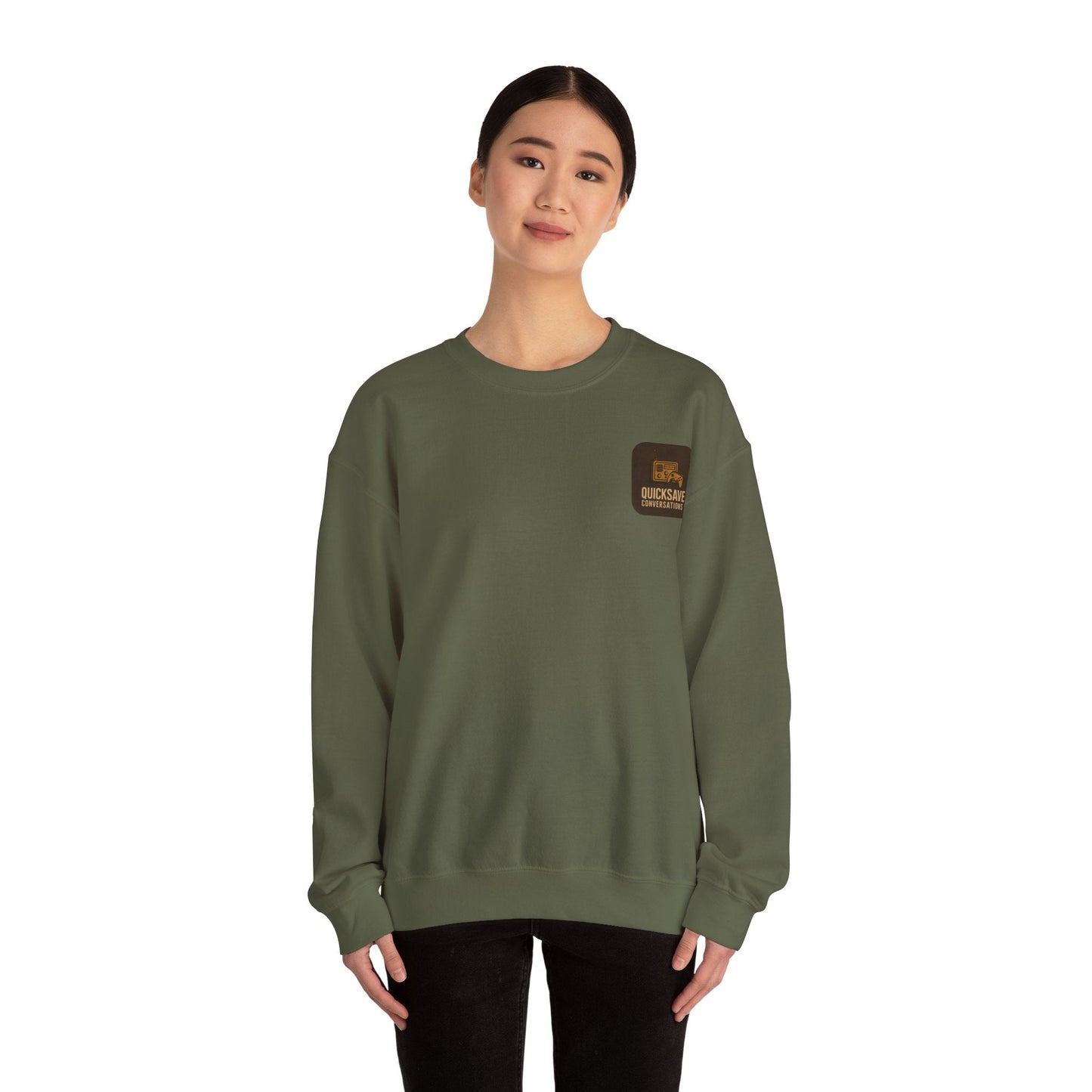 Quicksave Cozy Gaming Crewneck — Unisex Heavy Blend Sweatshirt - TurtleCraft Studio | TurtleCraft Studio