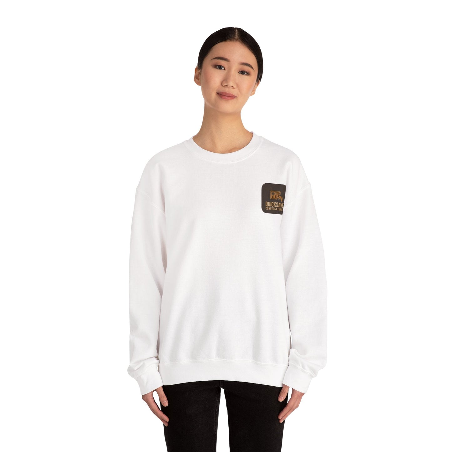 Quicksave Cozy Gaming Crewneck — Unisex Heavy Blend Sweatshirt - TurtleCraft Studio | TurtleCraft Studio