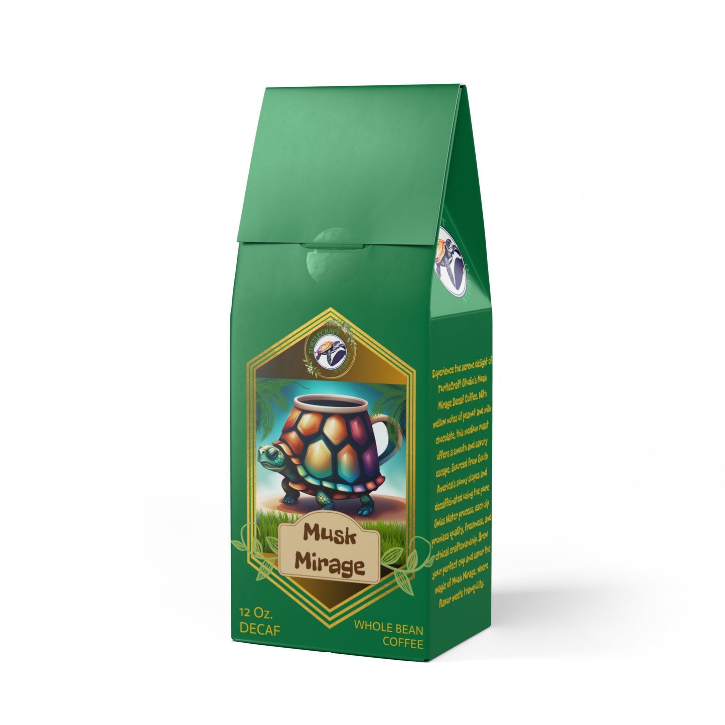 TurtleCraft Brand | "Musk Mirage" Decaf Coffee Blend (Medium Roast) - TurtleCraft Studio | TurtleCraft Studio
