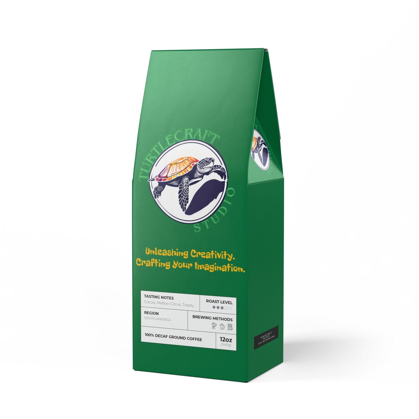 TurtleCraft Brand | "Musk Mirage" Decaf Coffee Blend (Medium Roast) - TurtleCraft Studio | TurtleCraft Studio