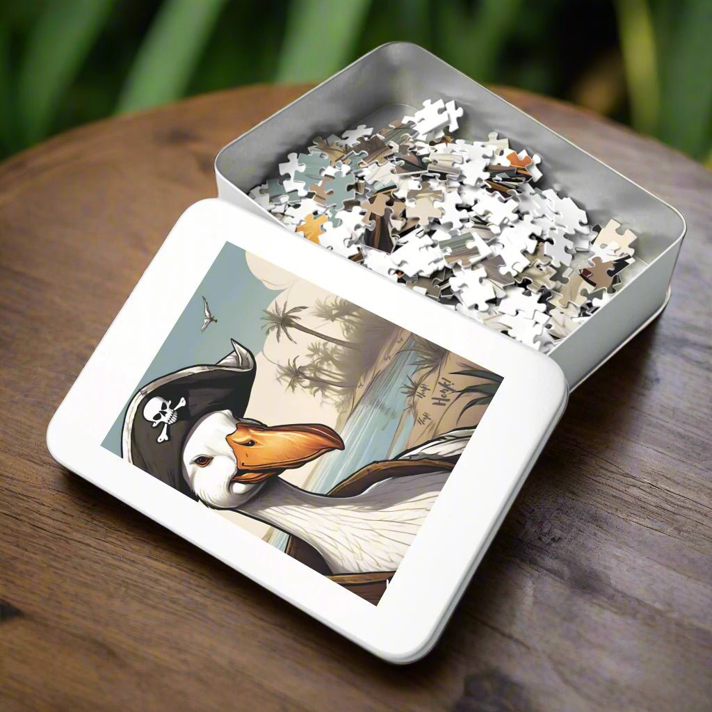 HONK if Ye Be a Pirate – beach scene puzzle.