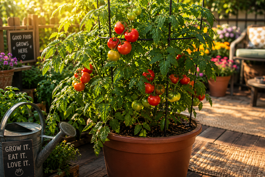 How to Grow Tomatoes in Containers - TurtleCraft Studio