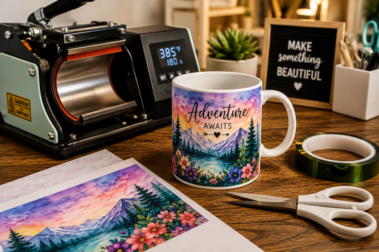 How to Sublimate a Coffee Mug - TurtleCraft Studio