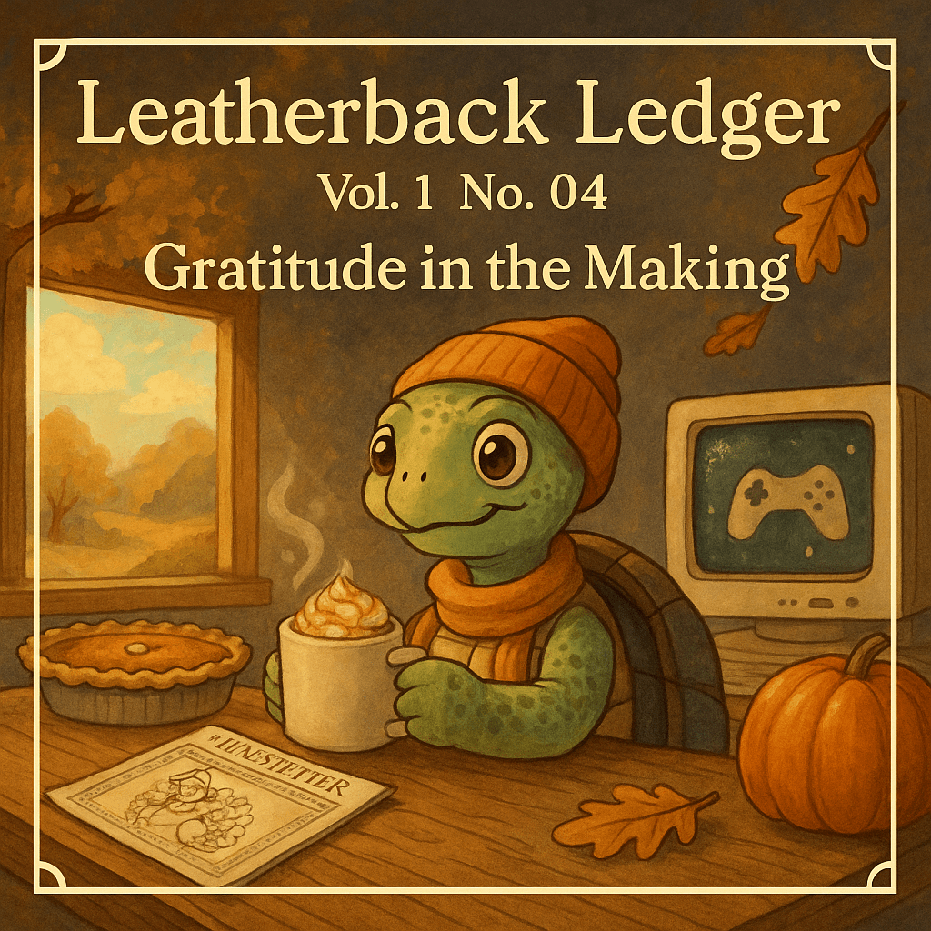 Leatherback Ledger · Vol. 1 No. 04 — Gratitude in the Making