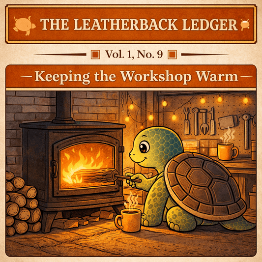 Leatherback Ledger Vol. 1, No. 9 - Keeping the Workshop Warm - TurtleCraft Studio