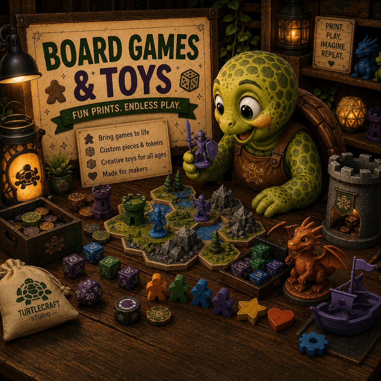 Board Games & Toys - TurtleCraft Studio