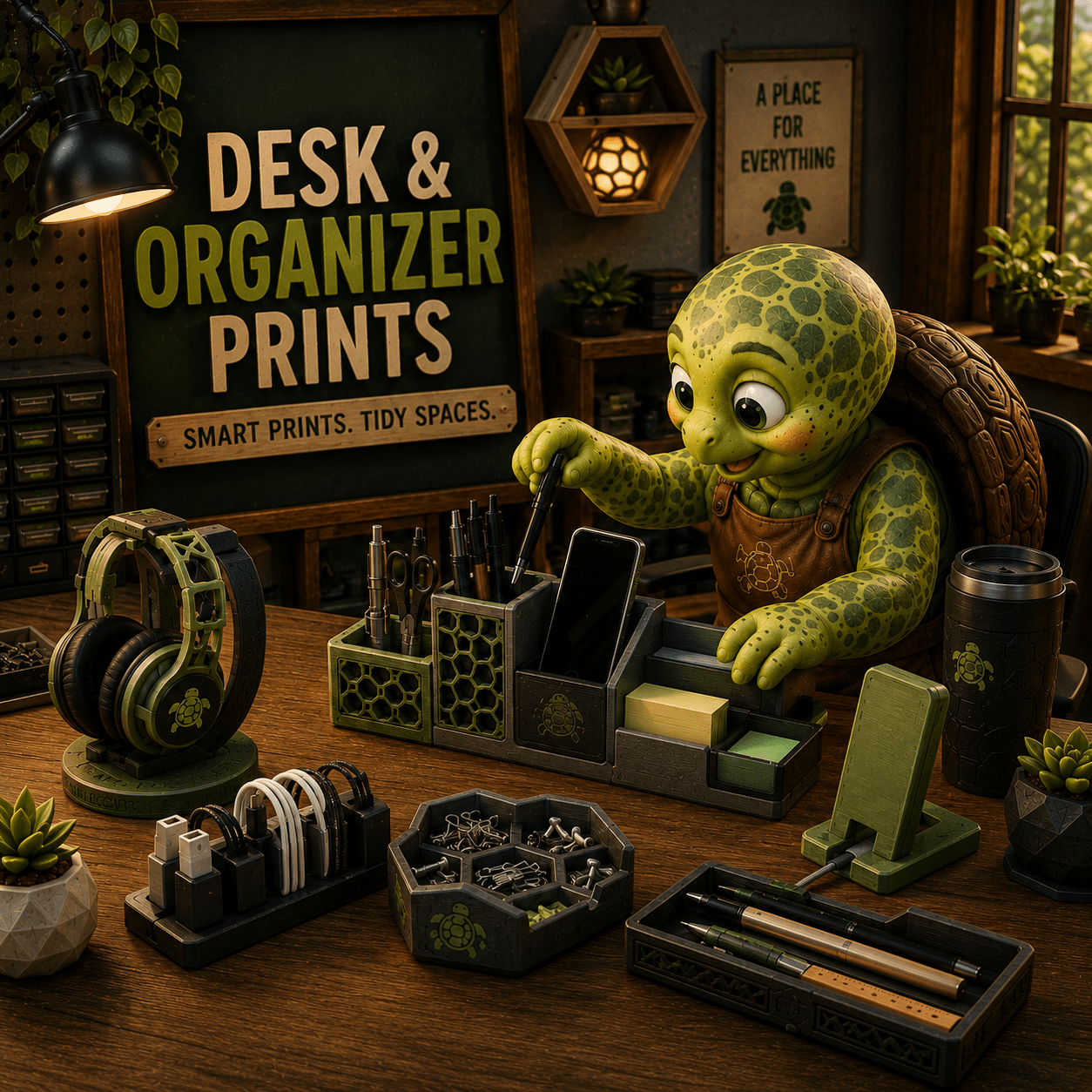 Desk & Organizer Prints - TurtleCraft Studio