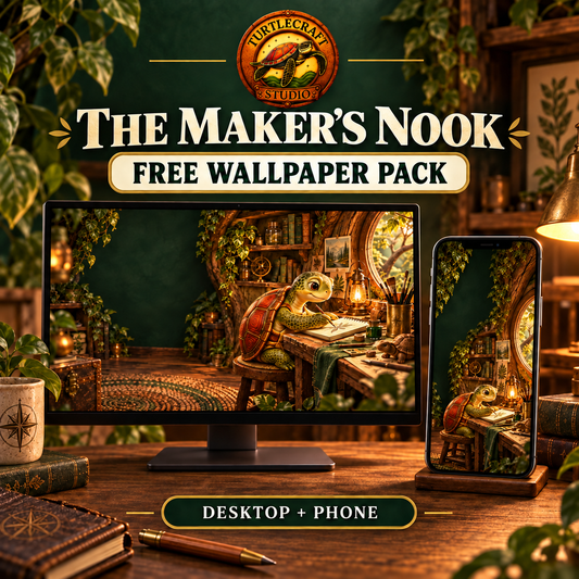 The Maker’s Nook — Free Wallpaper Pack