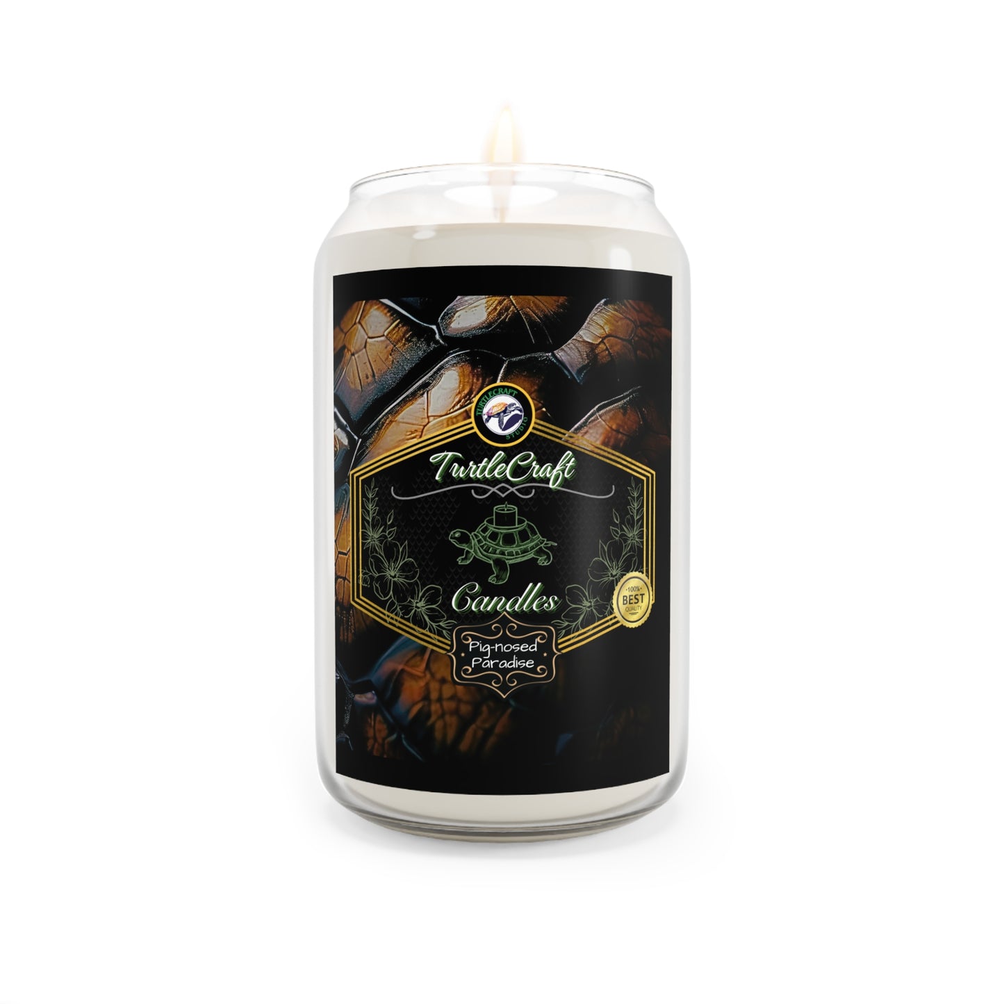 TurtleCraft Candles | "Pig-nosed Paradise" Scented Candle, 13.75oz