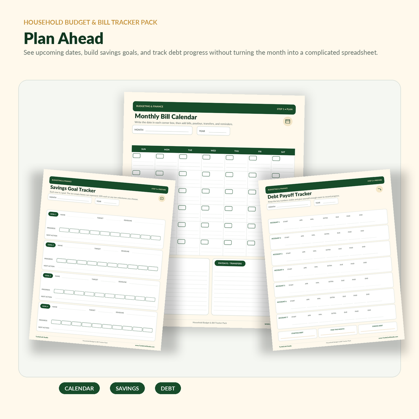 Household Budget & Bill Tracker Pack