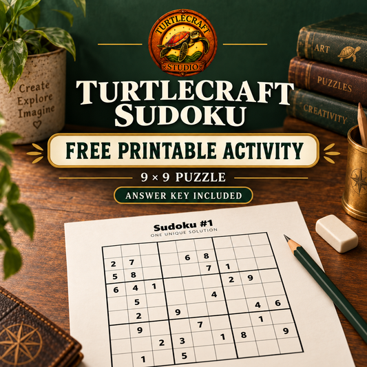 Free TurtleCraft Sudoku Puzzle