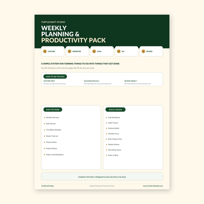 Weekly Planning & Productivity Pack