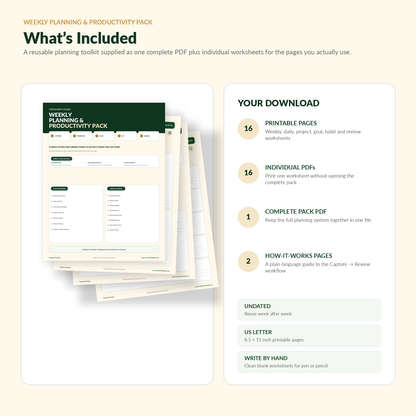 Weekly Planning & Productivity Pack