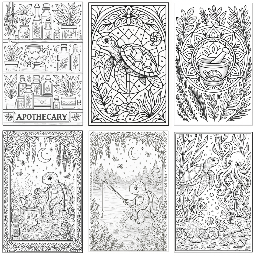 Adult Coloring Pages - TurtleCraft Studio | TurtleCraft Studio