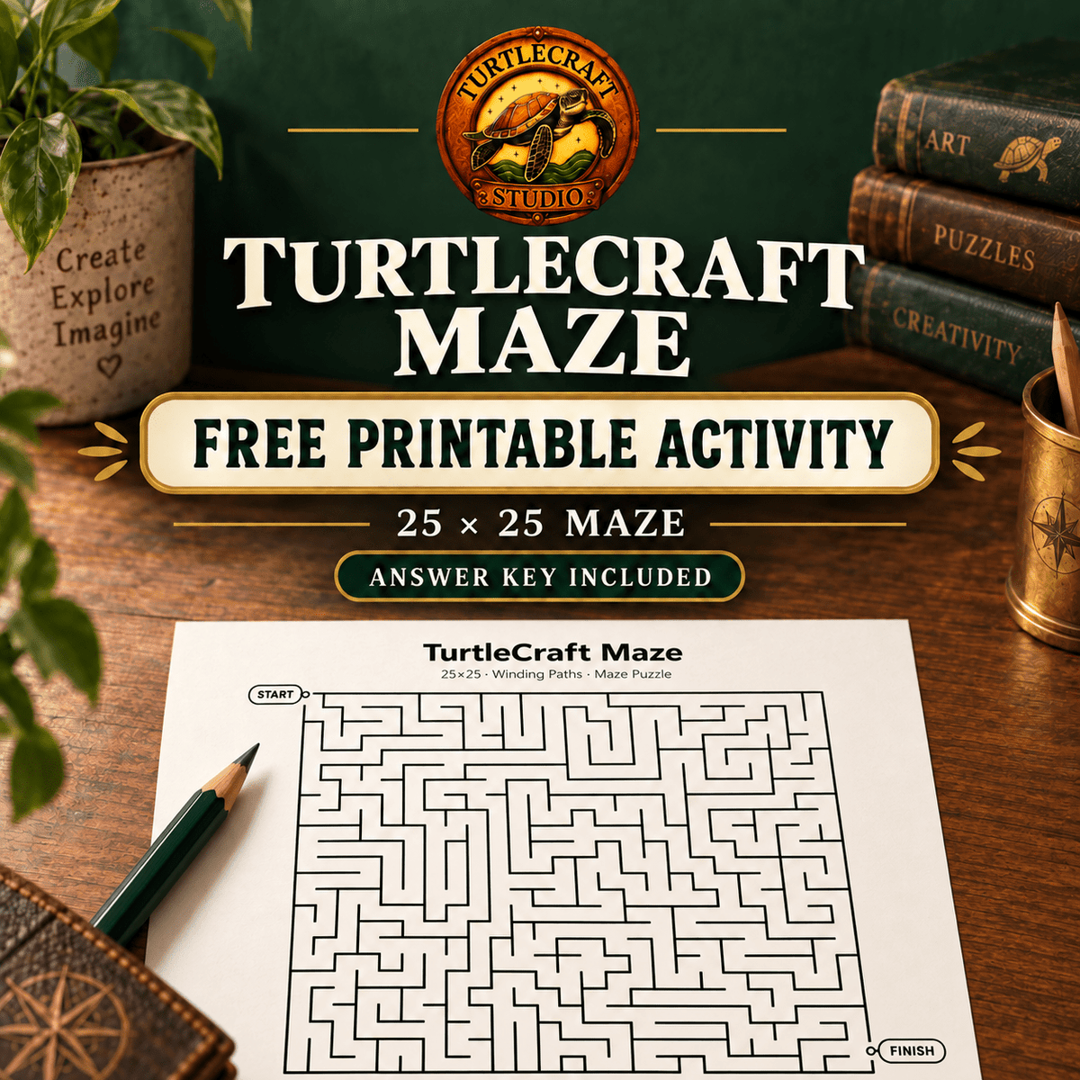 Free TurtleCraft Maze Challenge - TurtleCraft Studio | TurtleCraft Studio