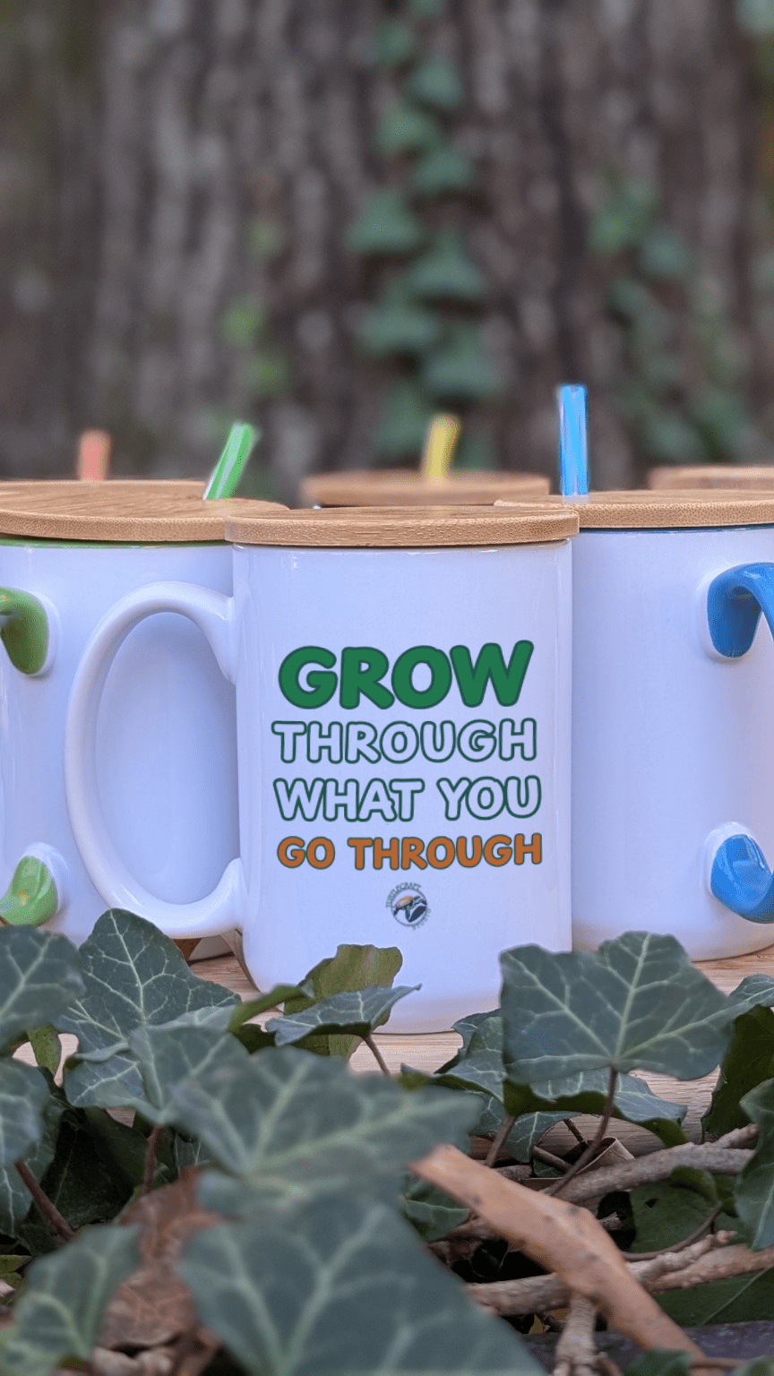 Grow Through What You Go Through – 15oz Ceramic Mug - TurtleCraft Studio | TurtleCraft Studio