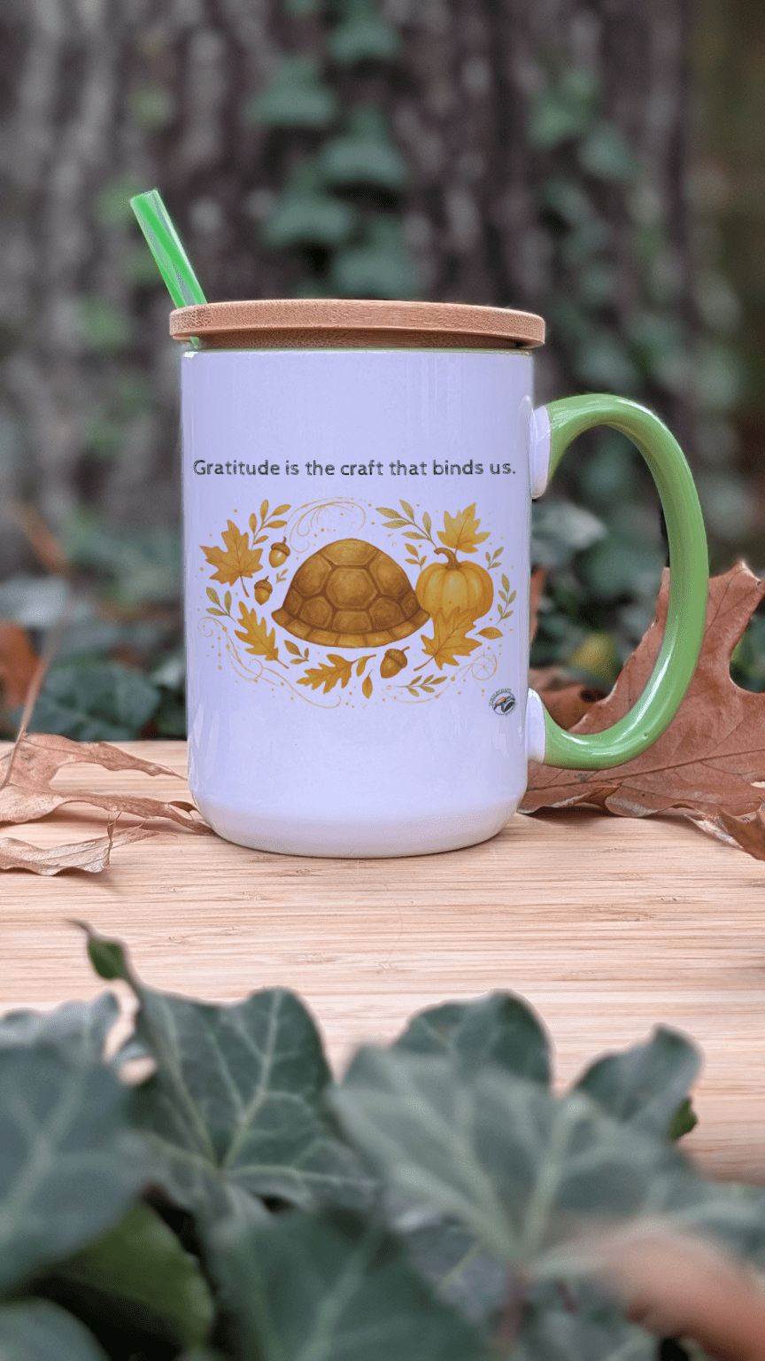 Harvest Harmony Mug — “Gratitude is the Craft That Binds Us.” - TurtleCraft Studio | TurtleCraft Studio