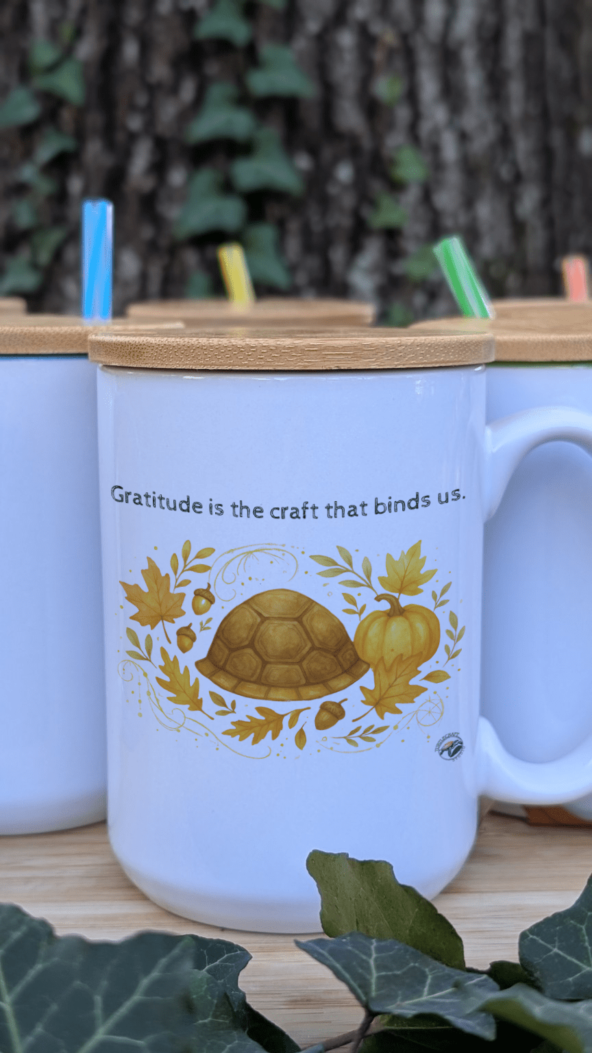 Harvest Harmony Mug — “Gratitude is the Craft That Binds Us.” - TurtleCraft Studio | TurtleCraft Studio