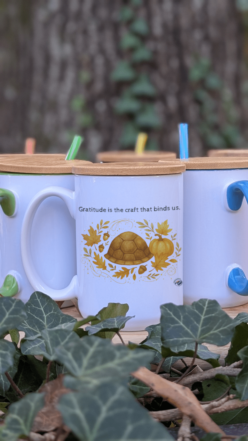 Harvest Harmony Mug — “Gratitude is the Craft That Binds Us.” - TurtleCraft Studio | TurtleCraft Studio
