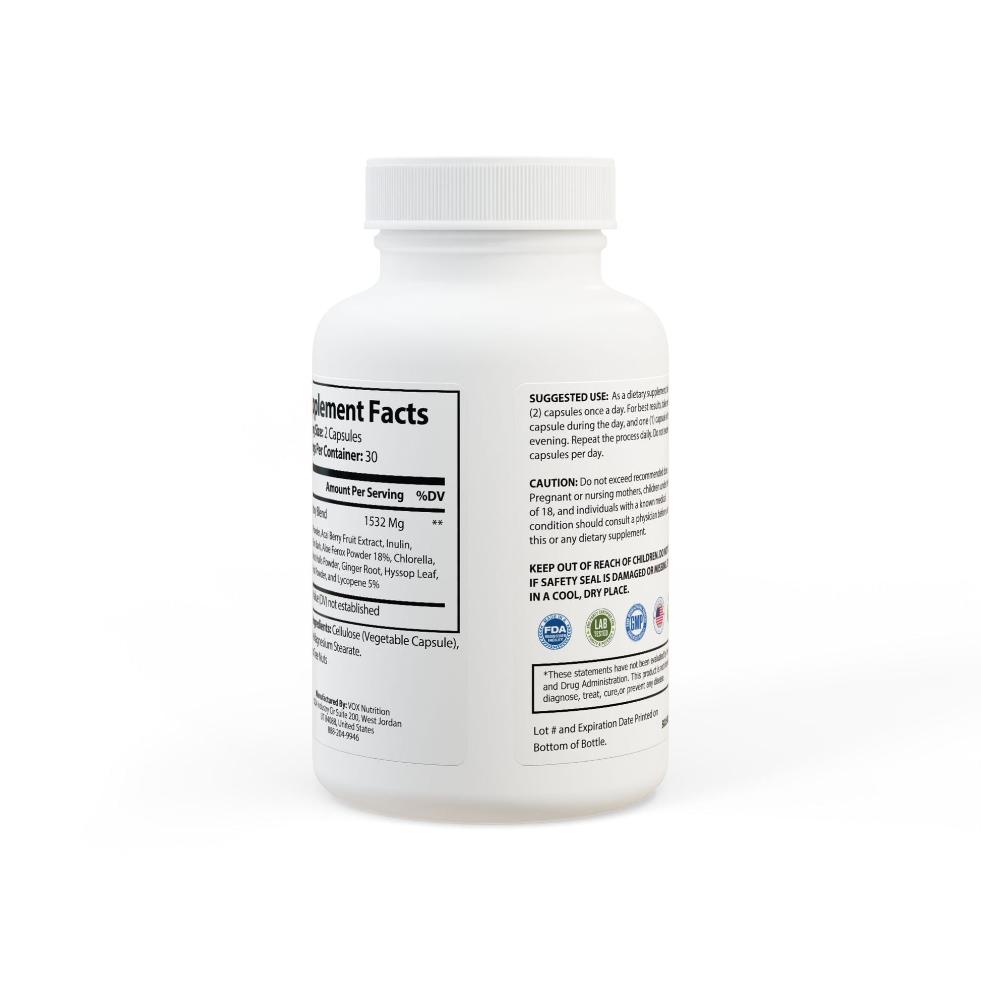 Herbal Turtle: Detox Boost – Acai Berry Complex Supplement (60 Capsules) - TurtleCraft Studio | TurtleCraft Studio