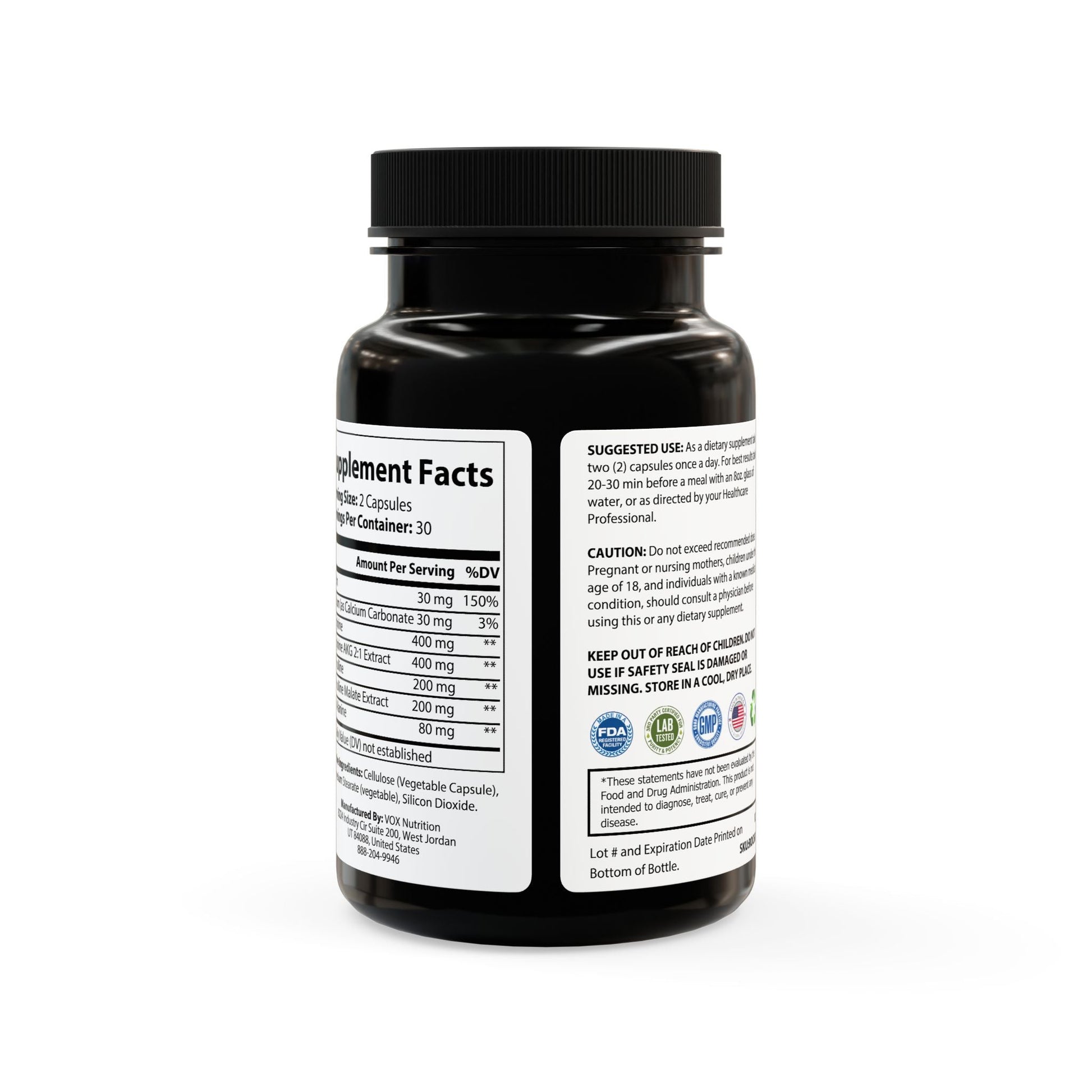 Herbal Turtle: Nitro Flow – L - Arginine Supplement (60 Capsules) - TurtleCraft Studio | TurtleCraft Studio