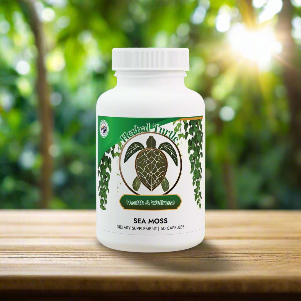 Herbal Turtle: Ocean Essence Sea Moss Complex – 60 Capsules - TurtleCraft Studio | TurtleCraft Studio