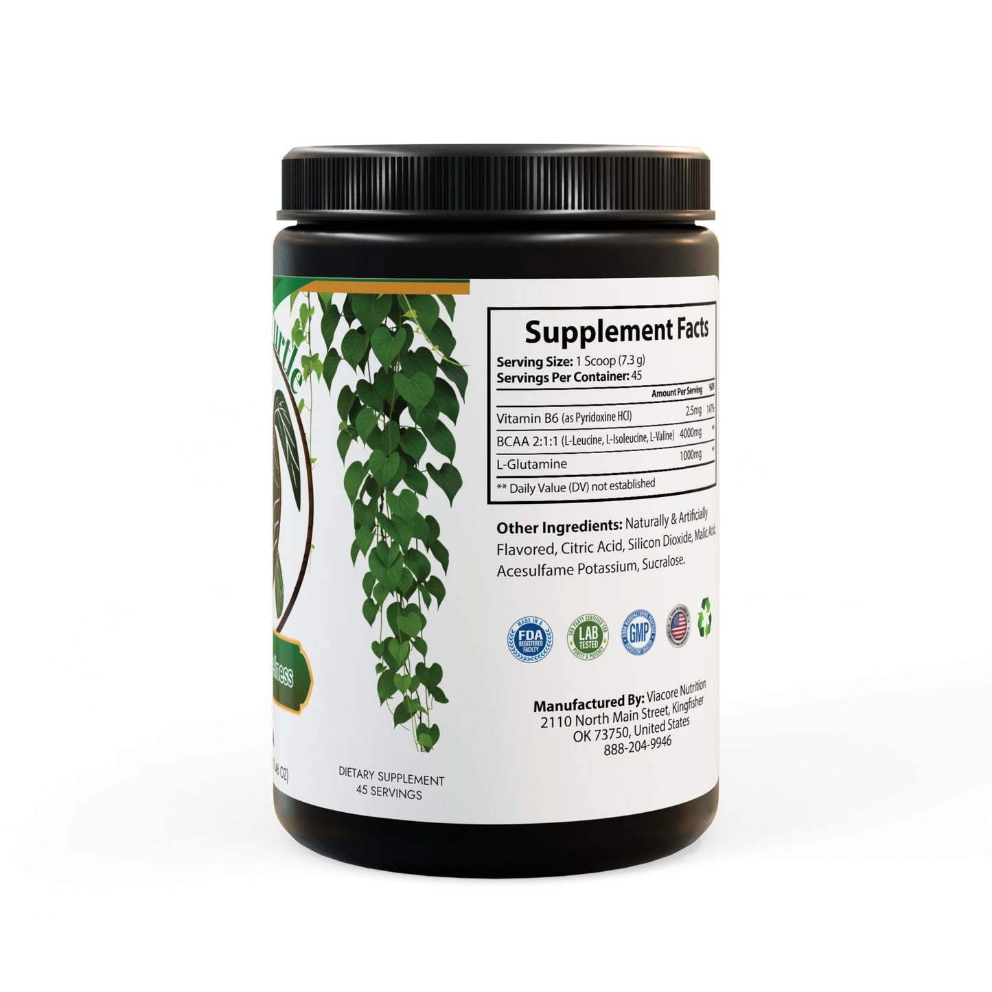 Herbal Turtle: Power Surge BCAA – Watermelon (325g, 45 Servings) - TurtleCraft Studio | TurtleCraft Studio