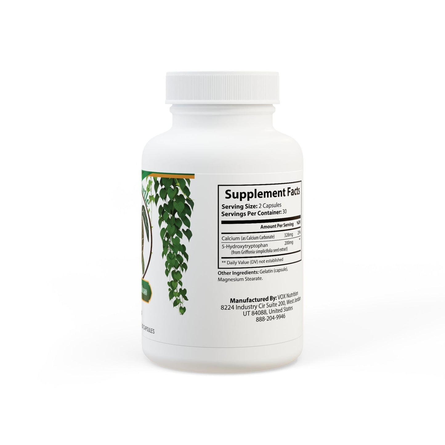 Herbal Turtle: Tranquil Mind – 5 - HTP Supplement (60 Capsules) - TurtleCraft Studio | TurtleCraft Studio