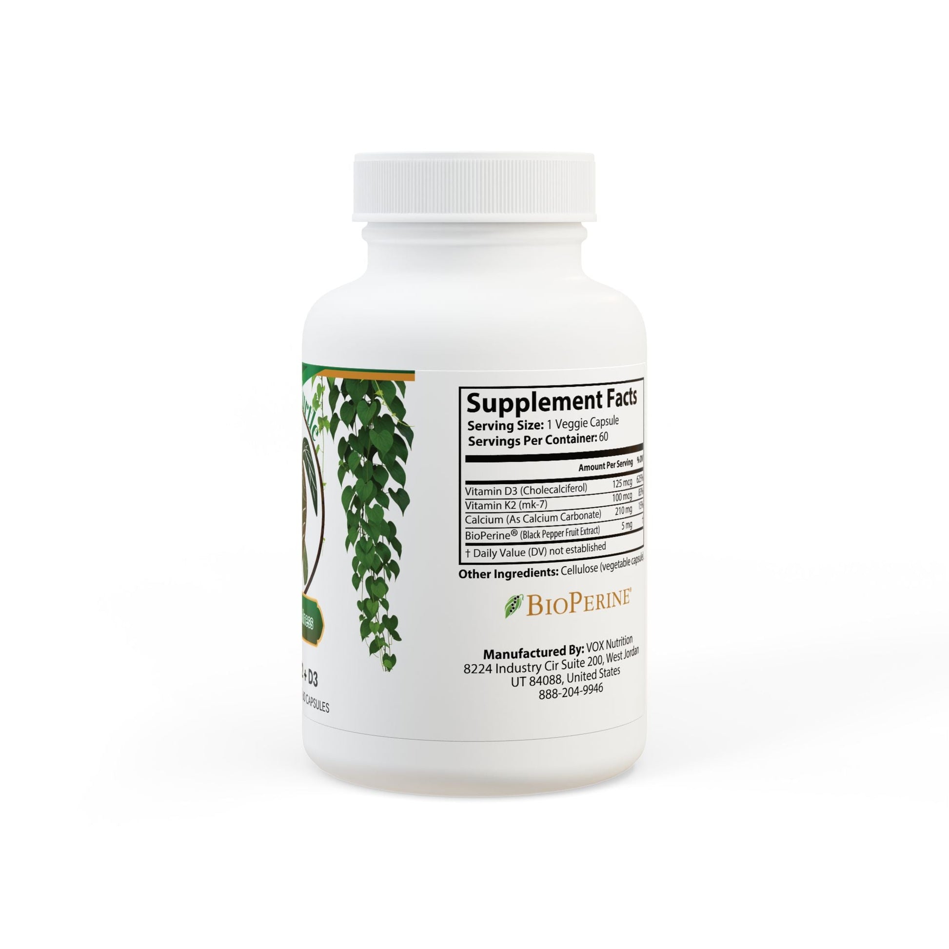 Herbal Turtle: Vital Flow K2 + D3 Supplement – 60 Capsules - TurtleCraft Studio | TurtleCraft Studio