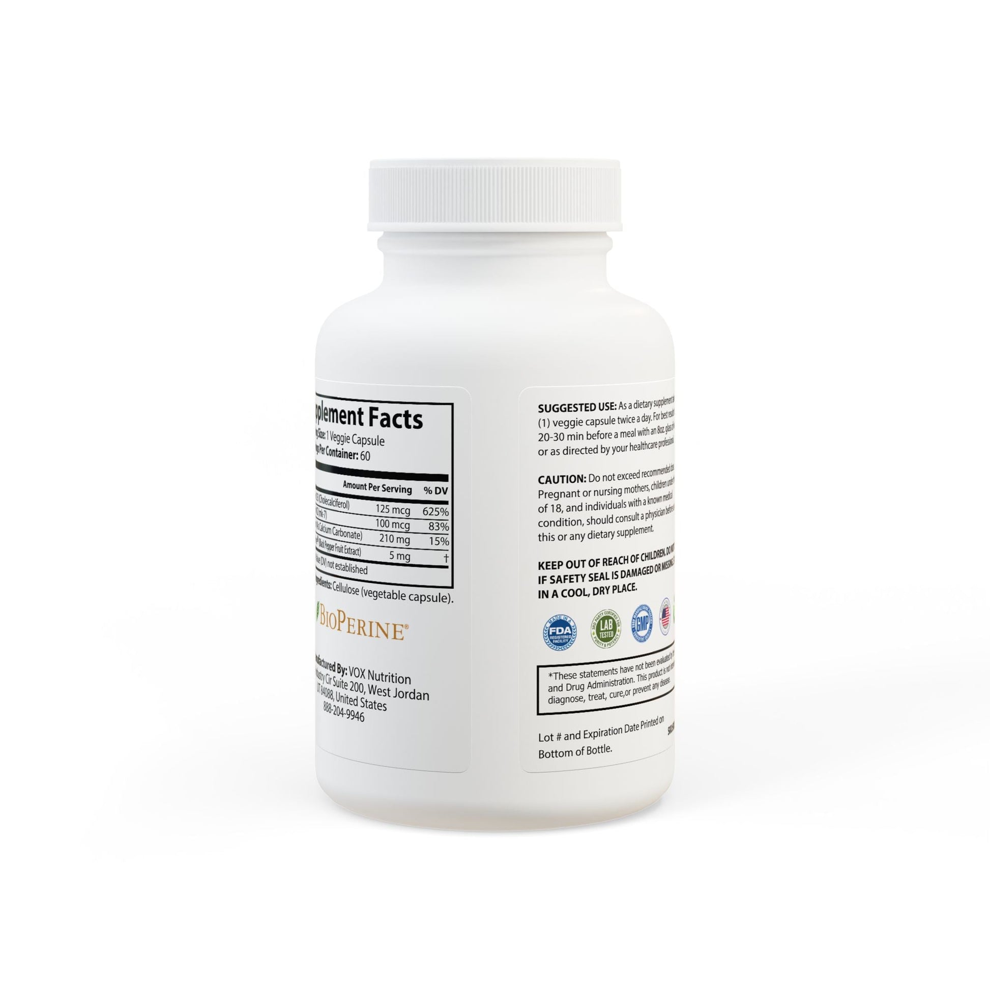 Herbal Turtle: Vital Flow K2 + D3 Supplement – 60 Capsules - TurtleCraft Studio | TurtleCraft Studio