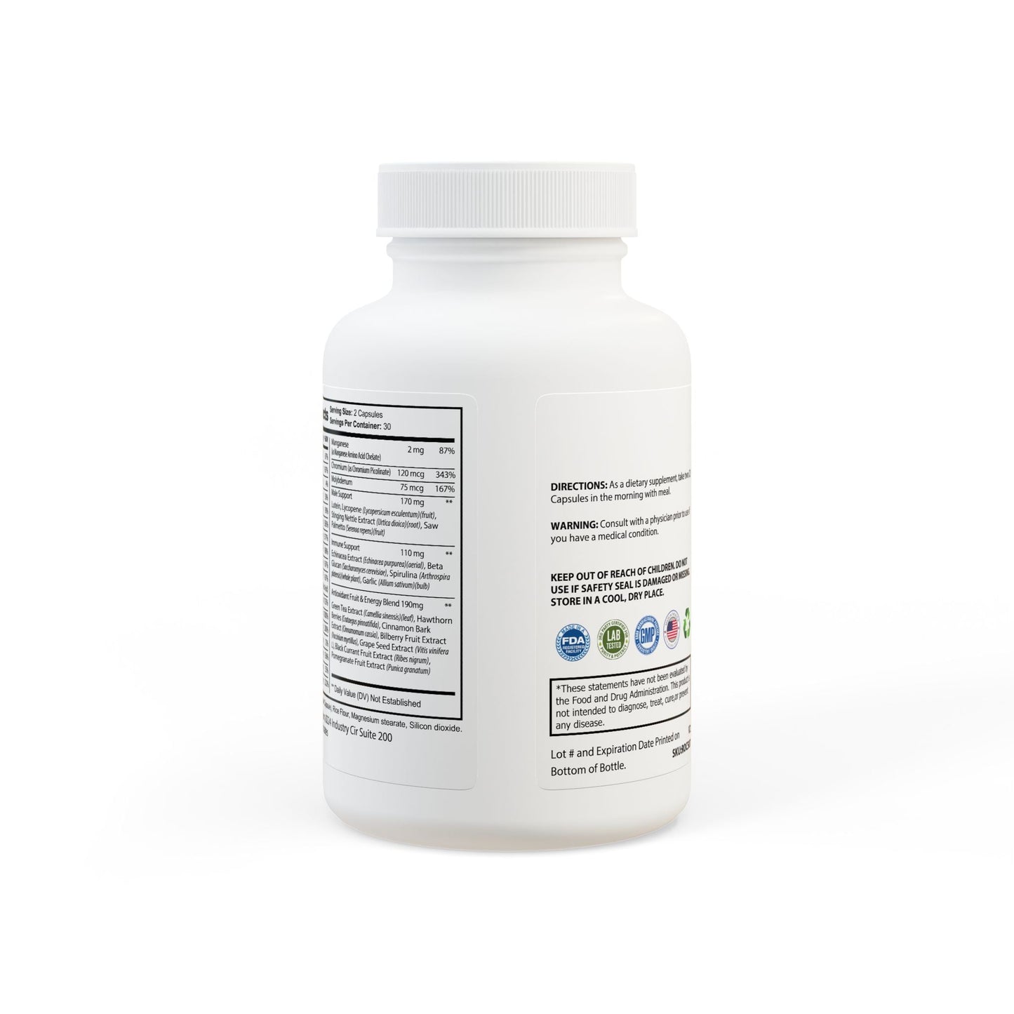 Herbal Turtle: Vital Strength Men’s Multivitamin – 60 Capsules - TurtleCraft Studio | TurtleCraft Studio