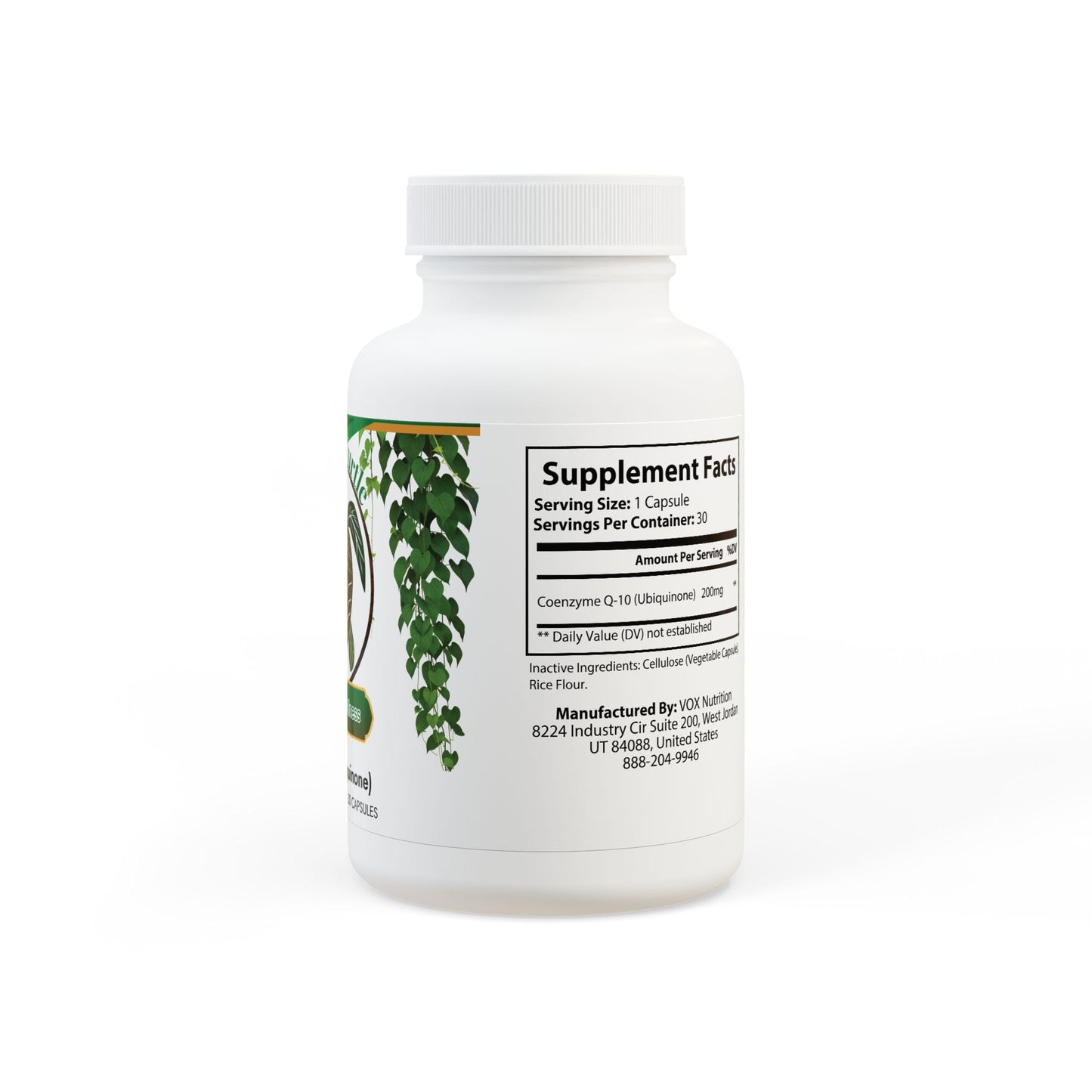 Herbal Turtle: VitalCore – CoQ10 (Ubiquinone) (200mg - 30 Capsules) - TurtleCraft Studio | TurtleCraft Studio
