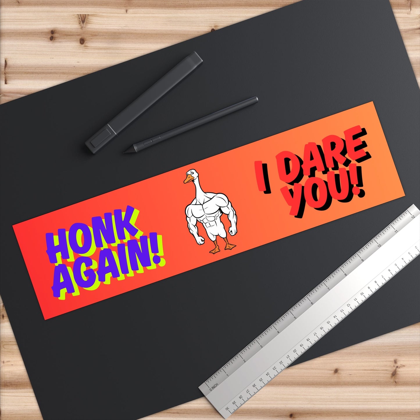 "Honk Again, I Dare You" | Hilarious Goose Sticker for Cars, Coolers & Chaos - TurtleCraft Studio | TurtleCraft Studio