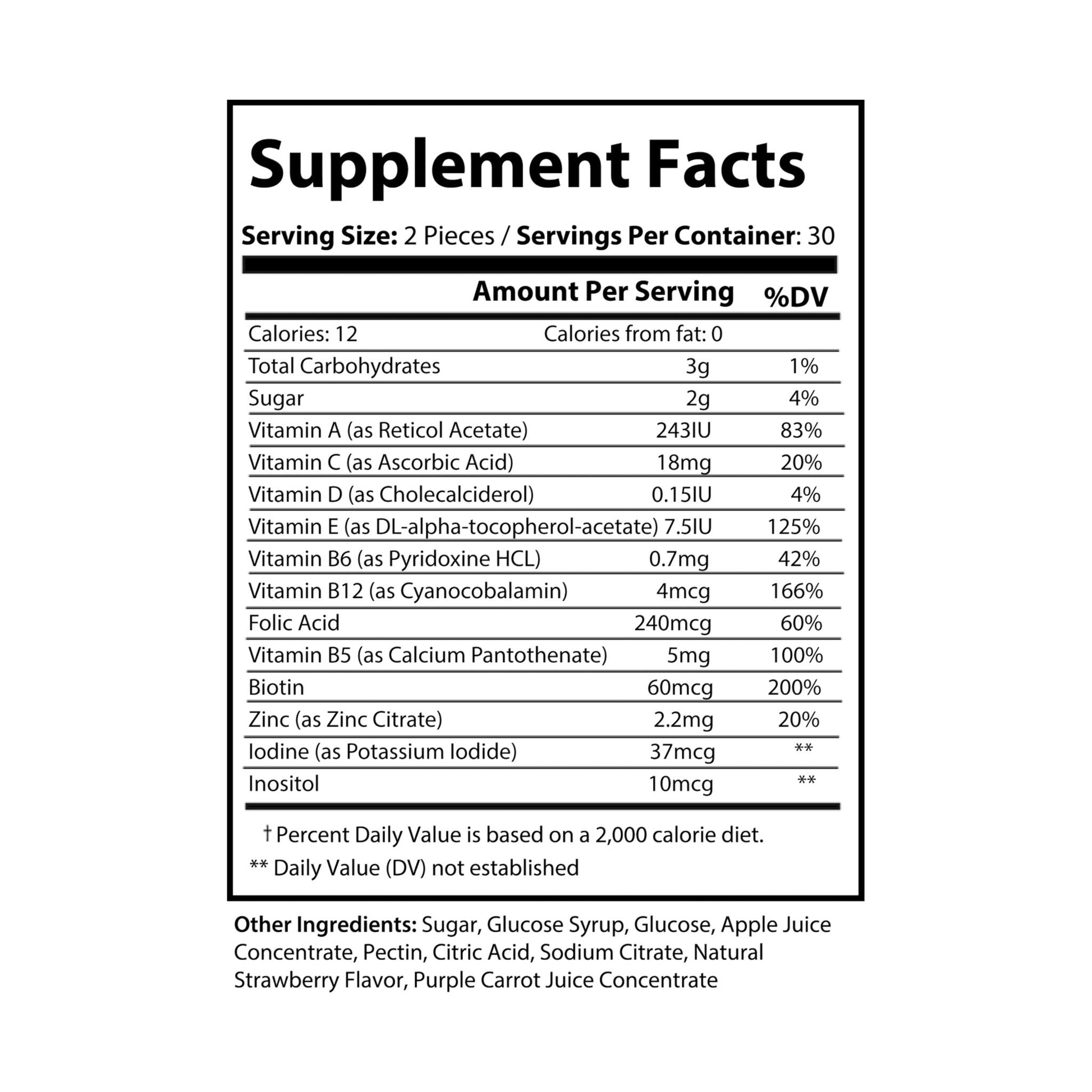 Multivitamin Gummies for Adults (60 Gummies) - TurtleCraft Studio | TurtleCraft Studio