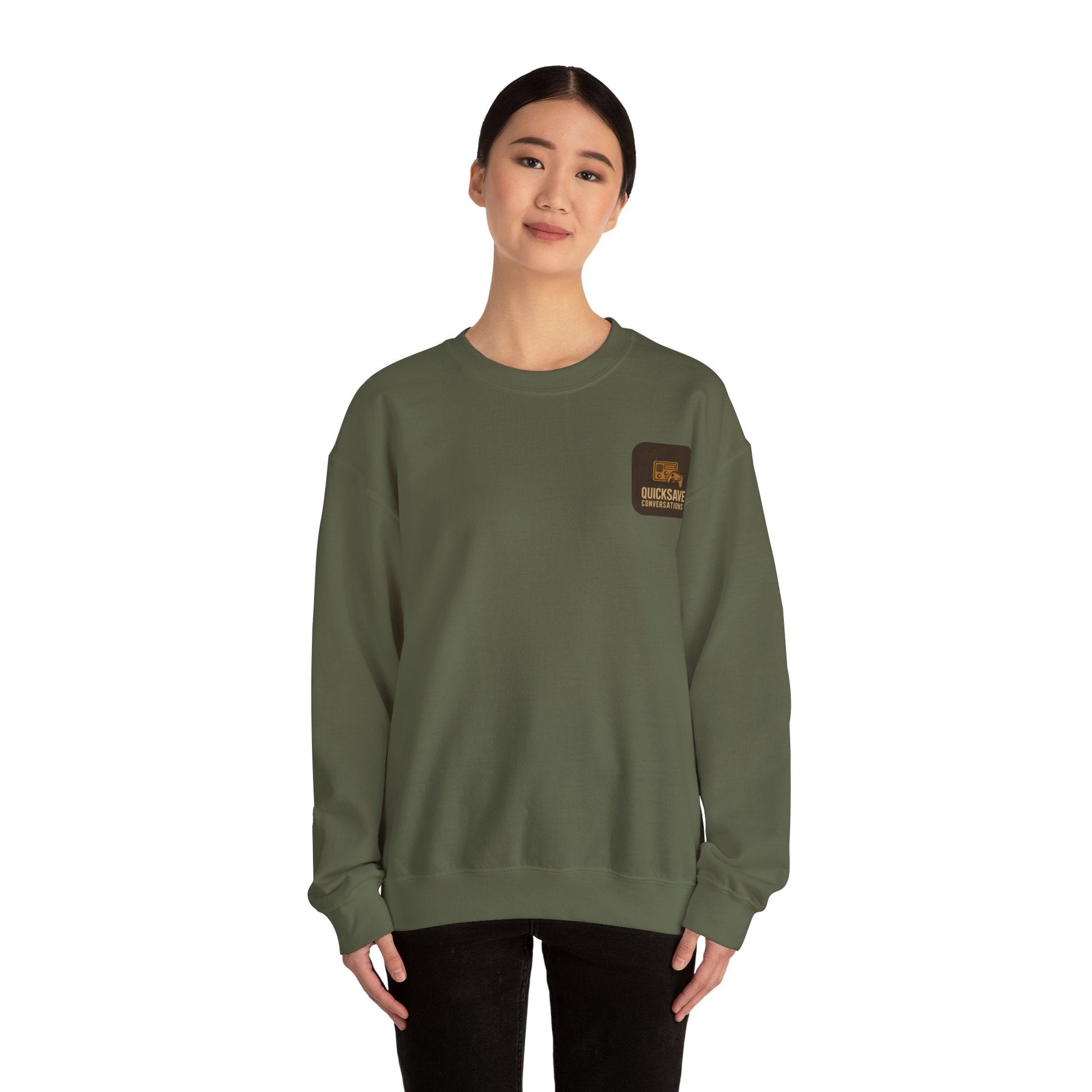 Quicksave Cozy Gaming Crewneck — Unisex Heavy Blend Sweatshirt - TurtleCraft Studio | TurtleCraft Studio