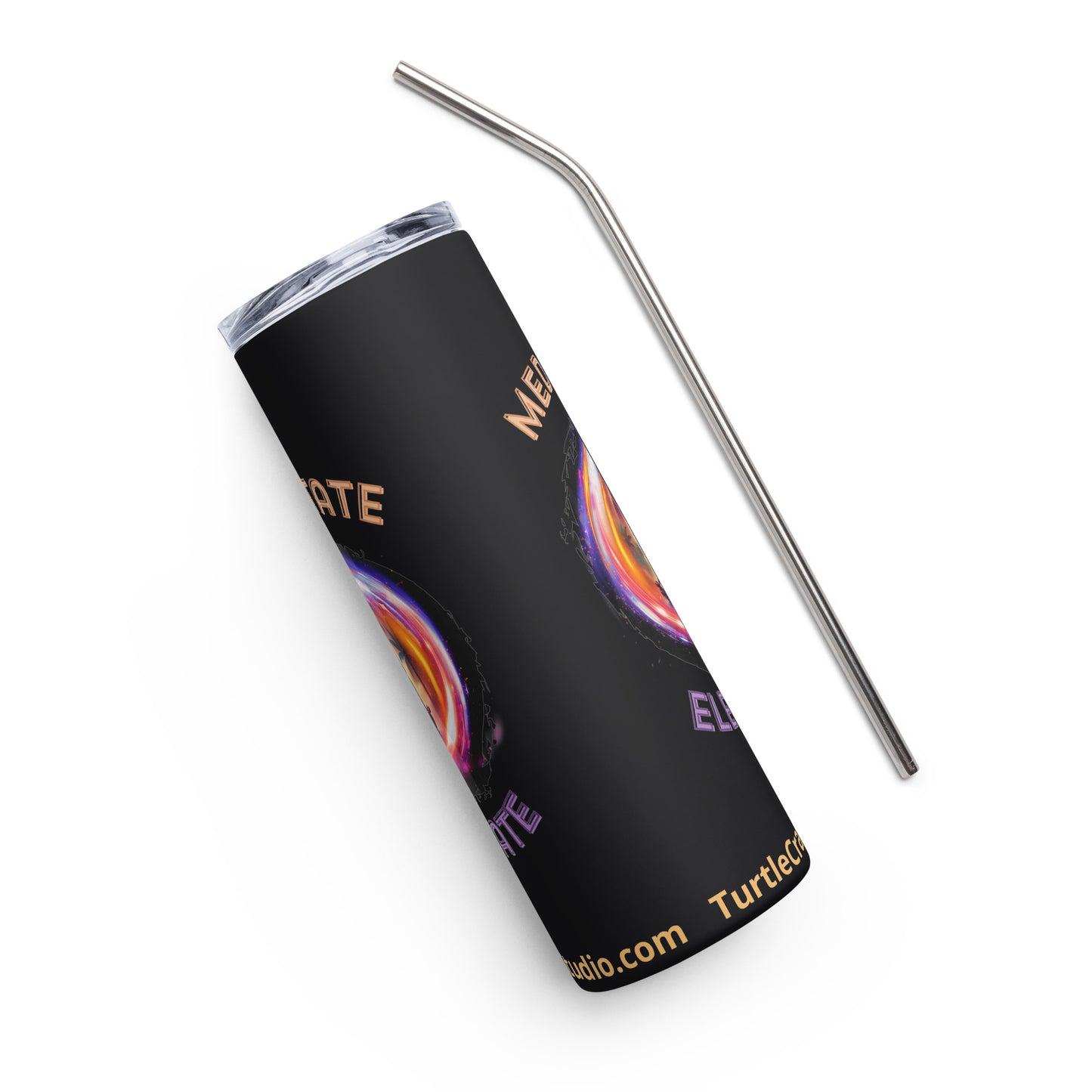 TurtleCraft Live Creations | "Meditate/Elevate" Stainless steel tumbler