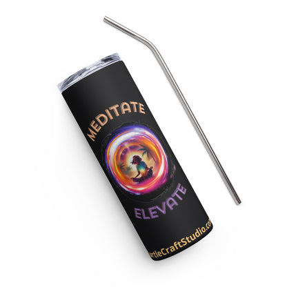 TurtleCraft Live Creations | "Meditate/Elevate" Stainless steel tumbler