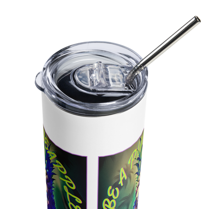 TurtleCraft Live Creations | "Be A Pineapple" Stainless Steel Tumbler w/ Straw