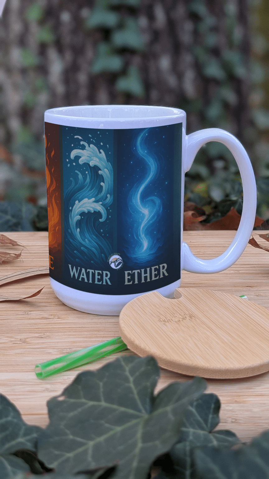 The Elements – 15oz Ceramic Mug (Wrap Design) - TurtleCraft Studio | TurtleCraft Studio
