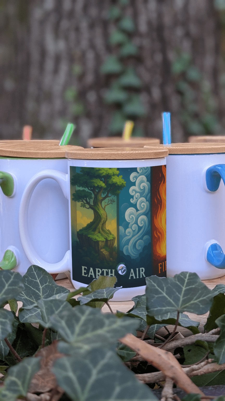 The Elements – 15oz Ceramic Mug (Wrap Design) - TurtleCraft Studio | TurtleCraft Studio