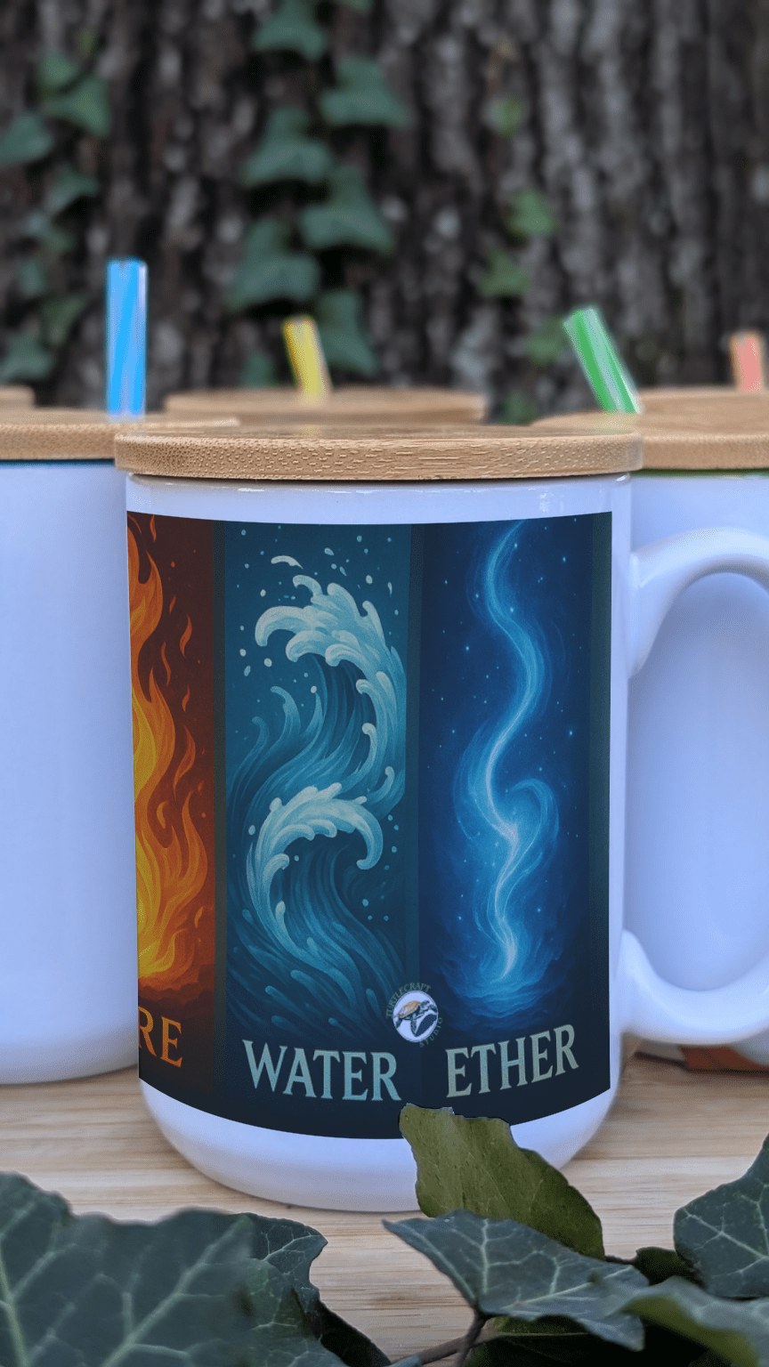 The Elements – 15oz Ceramic Mug (Wrap Design) - TurtleCraft Studio | TurtleCraft Studio