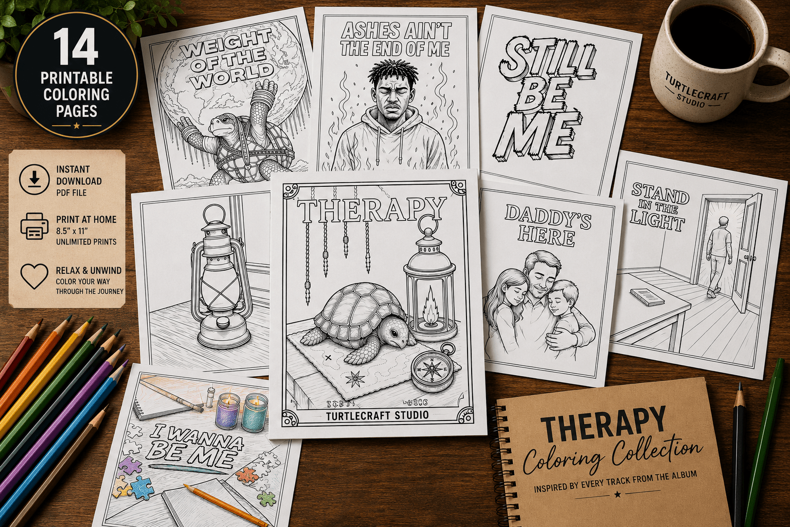 Therapy Coloring Collection - TurtleCraft Studio | TurtleCraft Studio