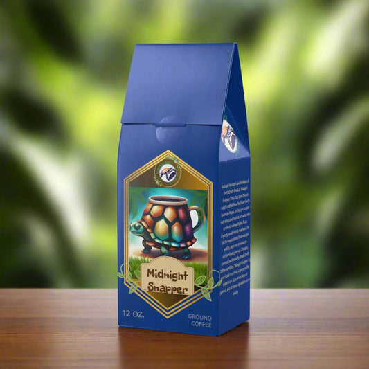 TurtleCraft Brand "Midnight Snapper" Coffee Blend (Dark French Roast) - TurtleCraft Studio | TurtleCraft Studio