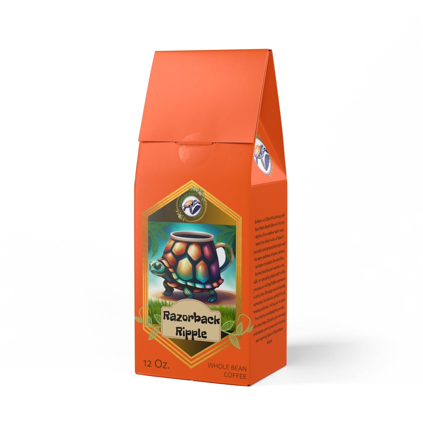 TurtleCraft Brand |"Razorback Ripple" Coffee Blend (Medium - Dark Roast) - TurtleCraft Studio | TurtleCraft Studio