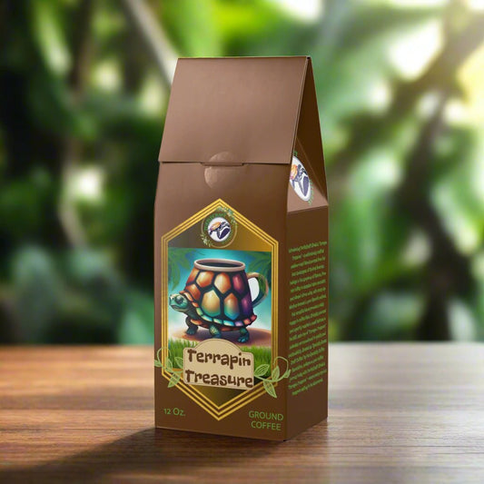 TurtleCraft Brand | "Terrapin Treasure" Coffee Blend (Medium Roast) - TurtleCraft Studio | TurtleCraft Studio